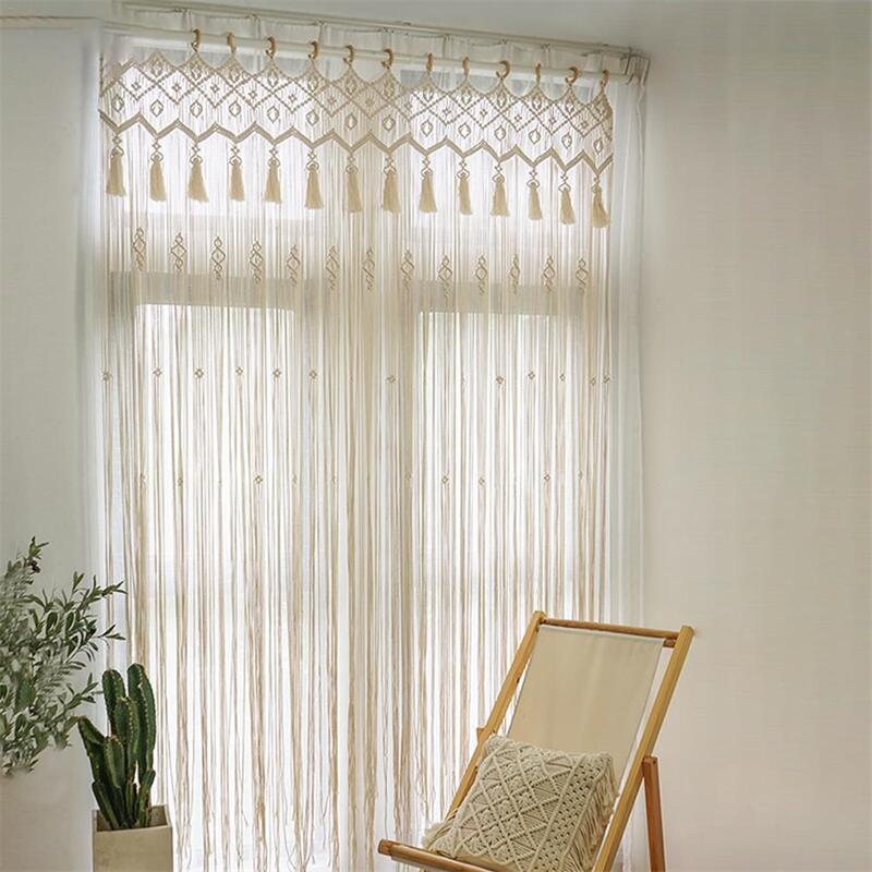 ม่านประตูผ้าฝ้ายถักมือสำหรับตก - Wedding Backdrop Curtain บทวิจารณ์และราคา