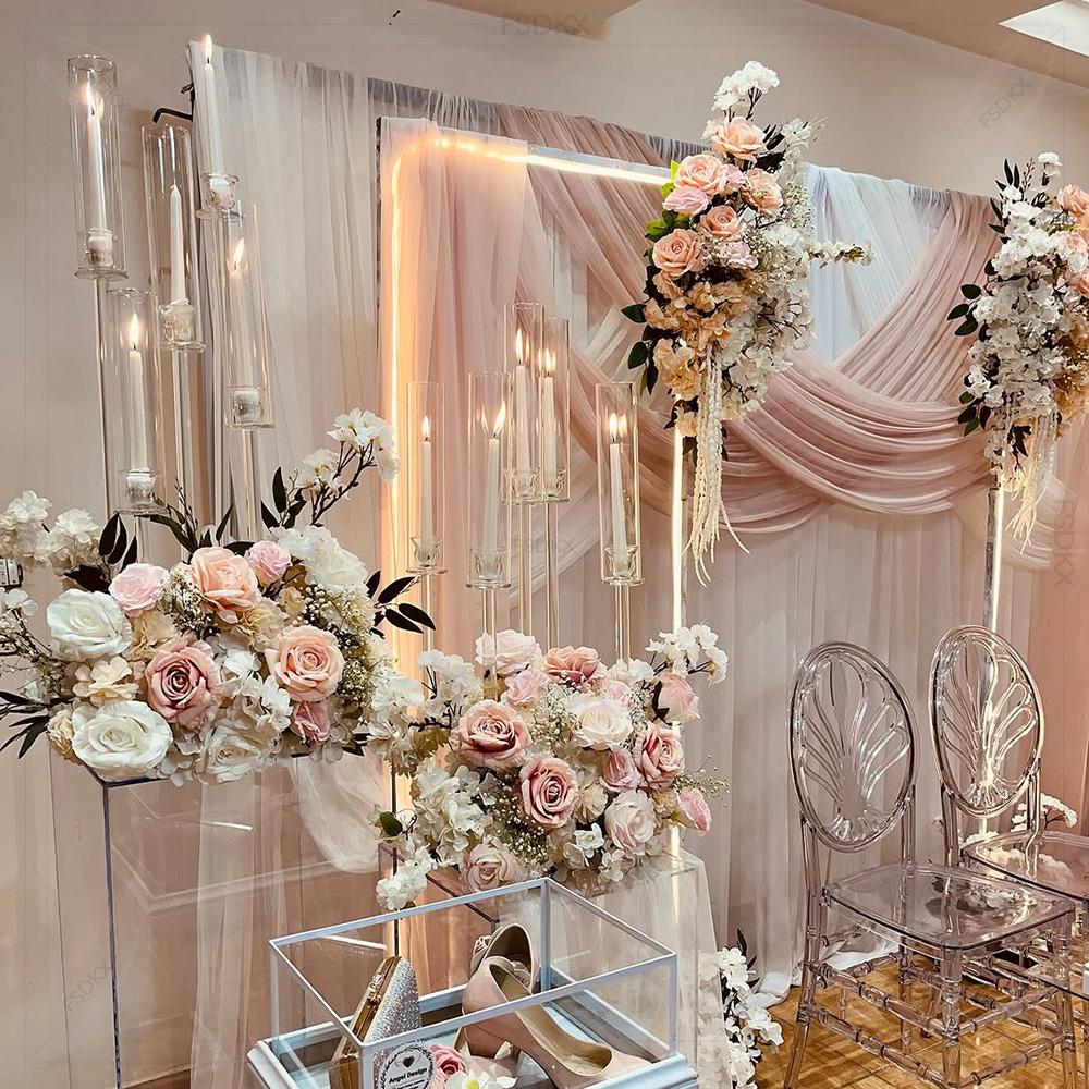 ผ้าม่านฉากหลังสีขาวสั่งตัดตามข - Wedding Backdrop Curtain บทวิจารณ์และราคา