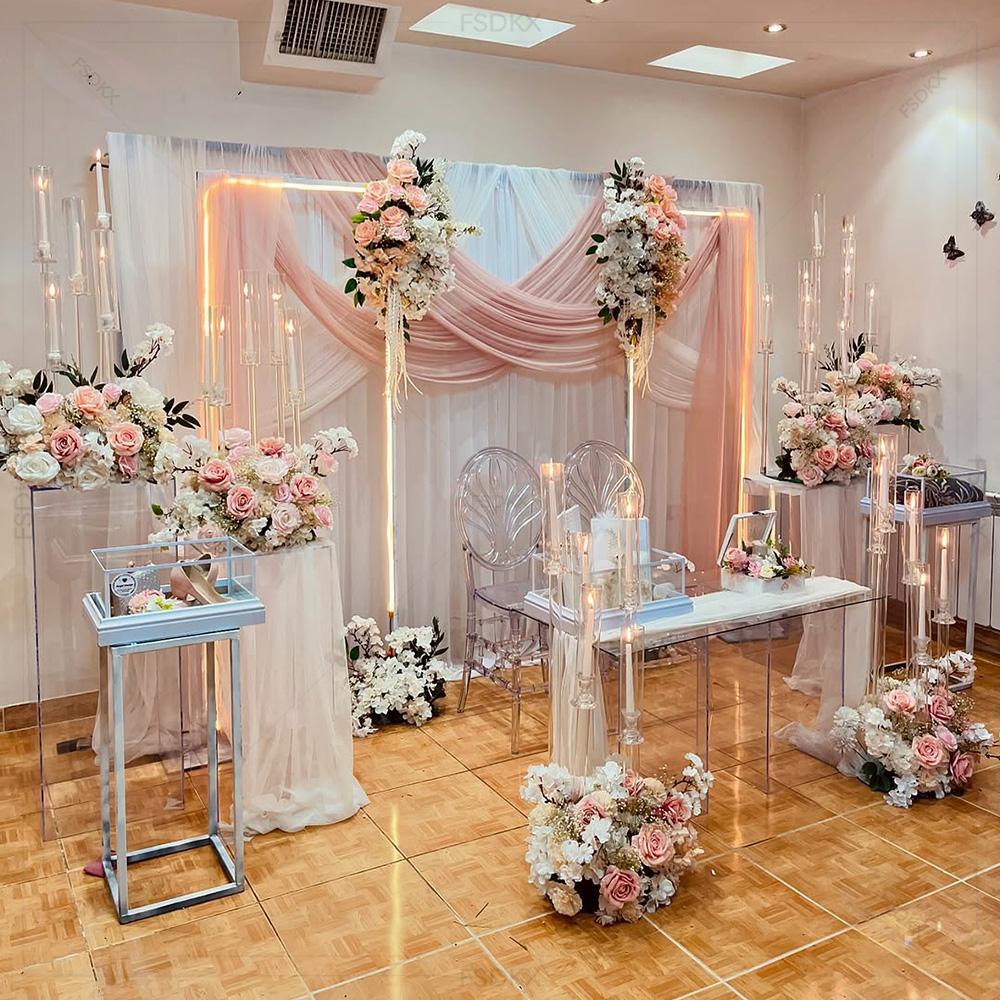 ผ้าม่านฉากหลังสีขาวสั่งตัดตามข - Wedding Backdrop Curtain บทวิจารณ์และราคา