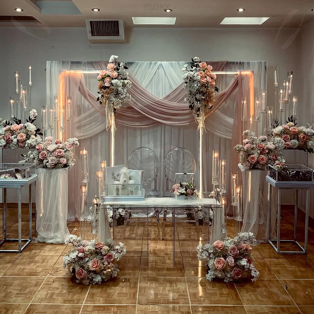 ผ้าม่านฉากหลังสีขาวสั่งตัดตามข - Wedding Backdrop Curtain บทวิจารณ์และราคา