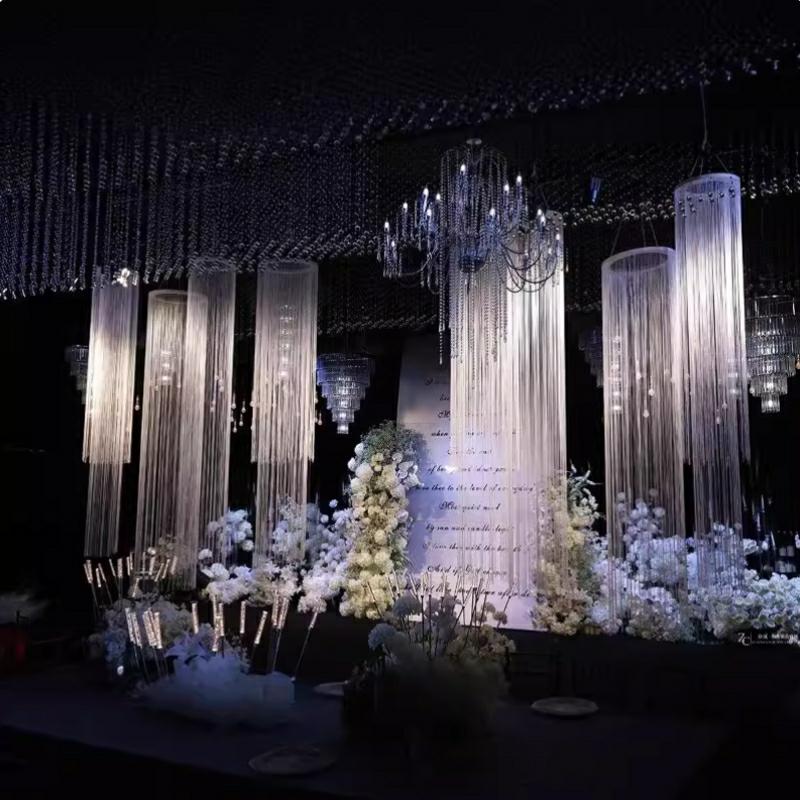 ม่านเส้นใยสีขาวแบบเข้ารหัส 3 ช - Wedding Backdrop Curtain บทวิจารณ์และราคา