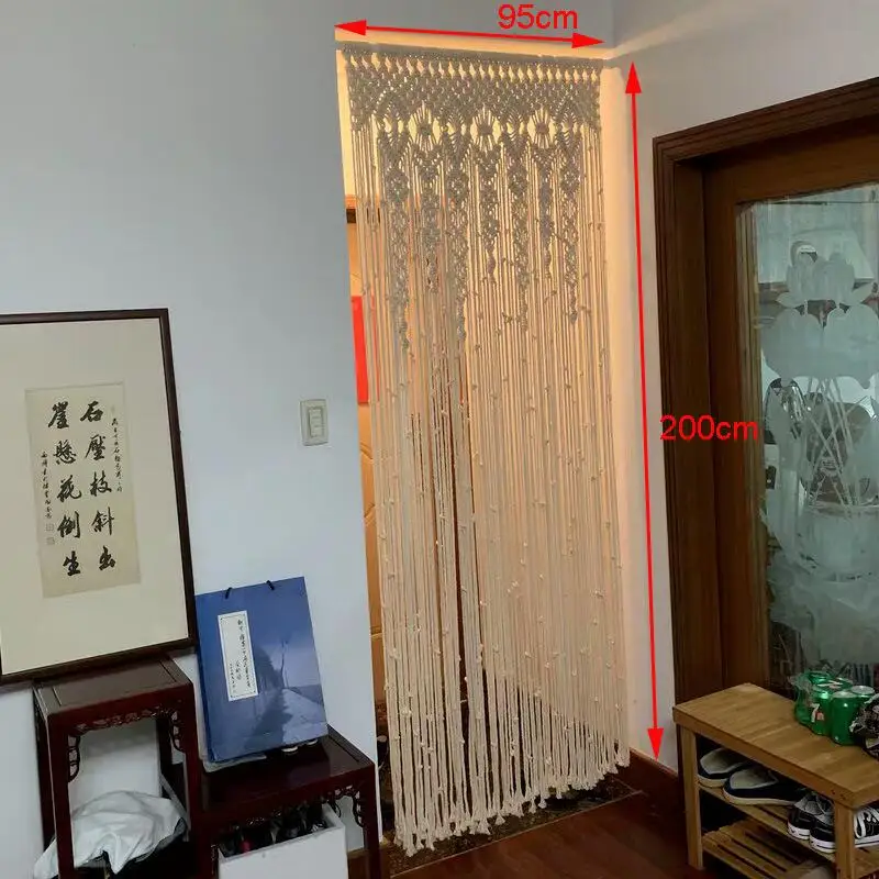 ม่านแขวนผ้าม่านติดผนังผ้าถักด้ - Wedding Backdrop Curtain บทวิจารณ์และราคา