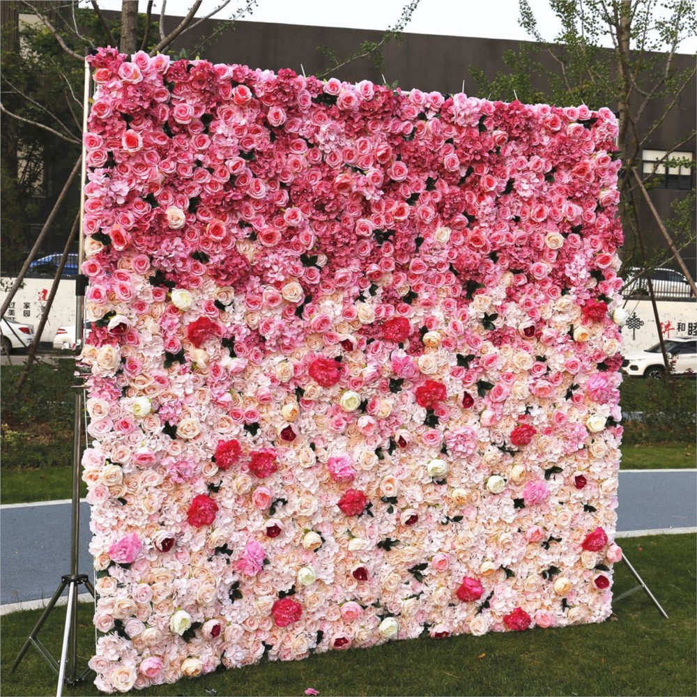 Uflower ผนังดอกกุหลาบ 5D แบบไล - Wedding Backdrop Curtain บทวิจารณ์และราคา