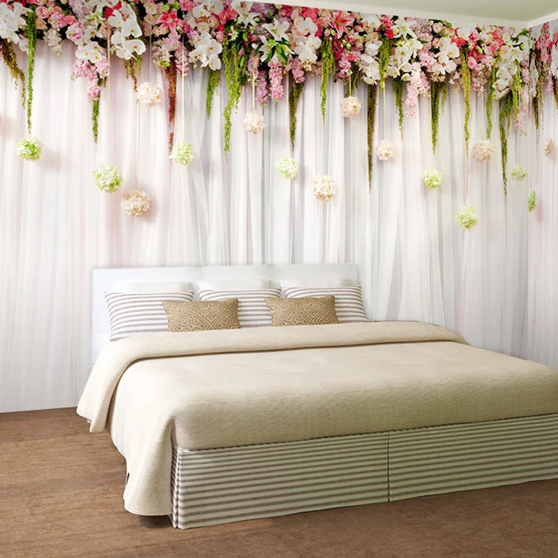 ผนังที่กําหนดเองผ้าแฟชั่นดอกไม - Wedding Backdrop Curtain บทวิจารณ์และราคา