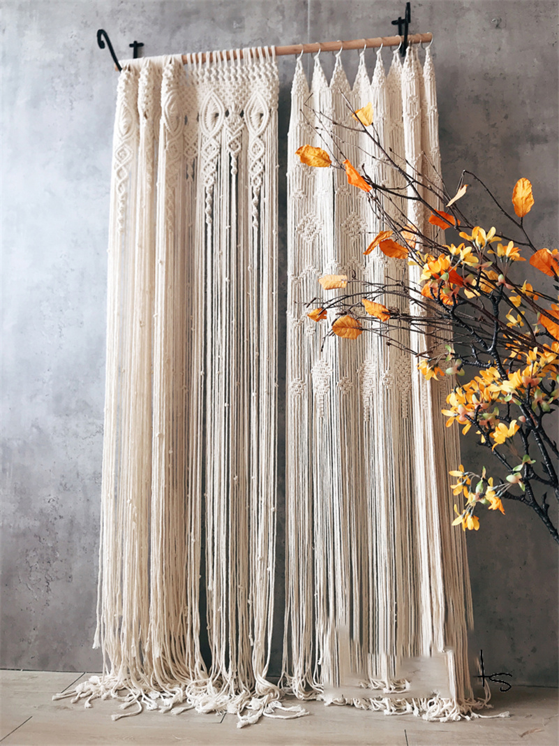 พรมผ้าม่านหน้าต่างประตูผ้าฝ้าย - Wedding Backdrop Curtain บทวิจารณ์และราคา