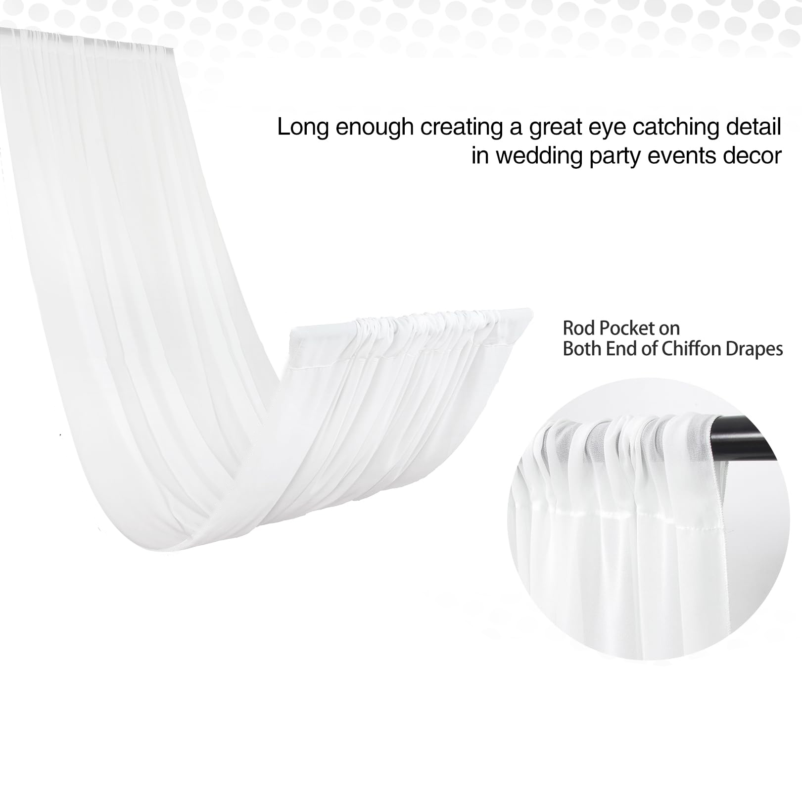 จัดงานแต่งงานเพดานผ้าม่านตกแต่ - Wedding Backdrop Curtain บทวิจารณ์และราคา