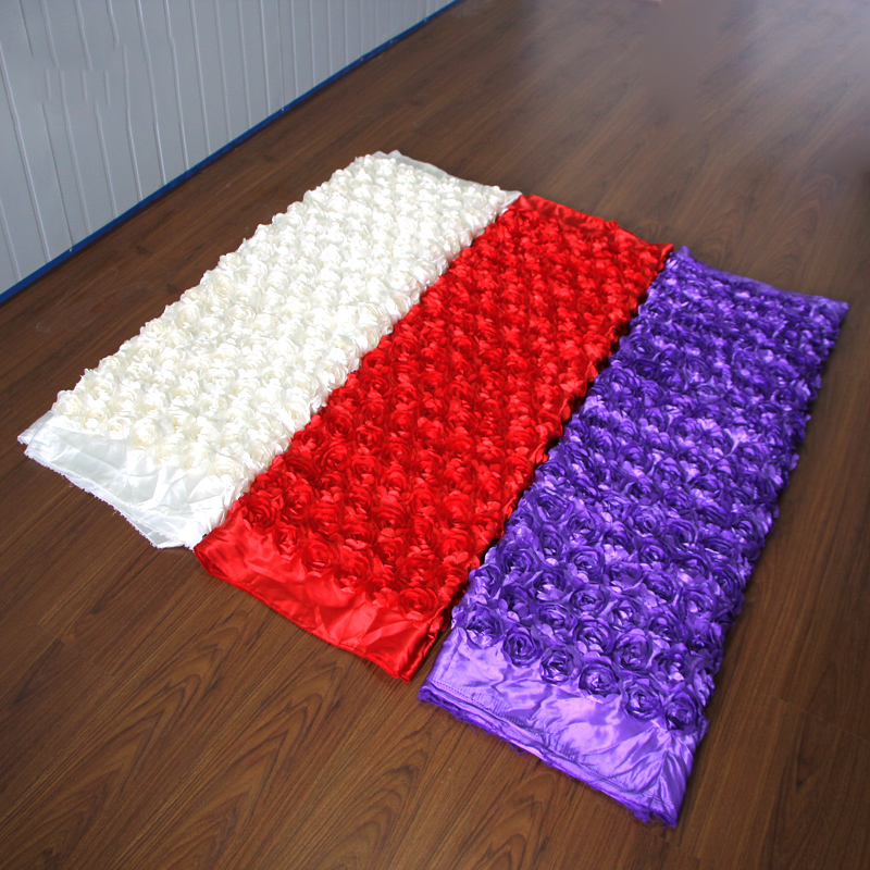 ผ้าซาติน 10 หลา ลายดอกกุหลาบ 3 - Wedding Backdrop Curtain บทวิจารณ์และราคา
