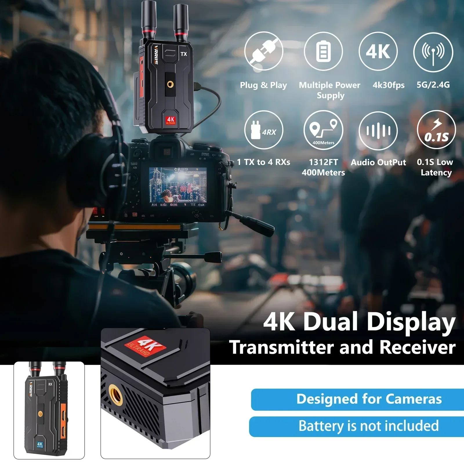 400 M 5G 4K Wireless Video เคร - Wedding Support บทวิจารณ์และราคา