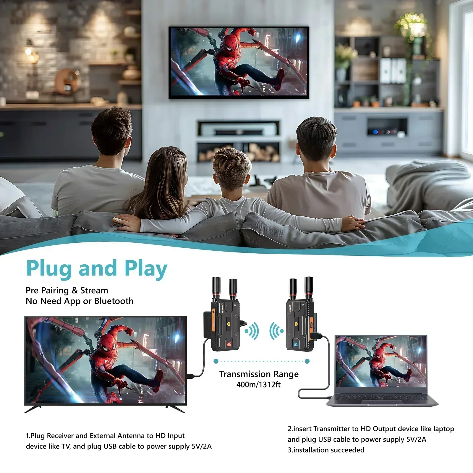 400 M 5G 4K Wireless Video เคร - Wedding Support บทวิจารณ์และราคา