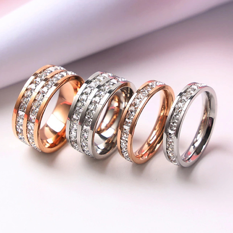 Luxury Rose Gold สีเดี่ยวคู่แถ - Wedding Z บทวิจารณ์และราคา